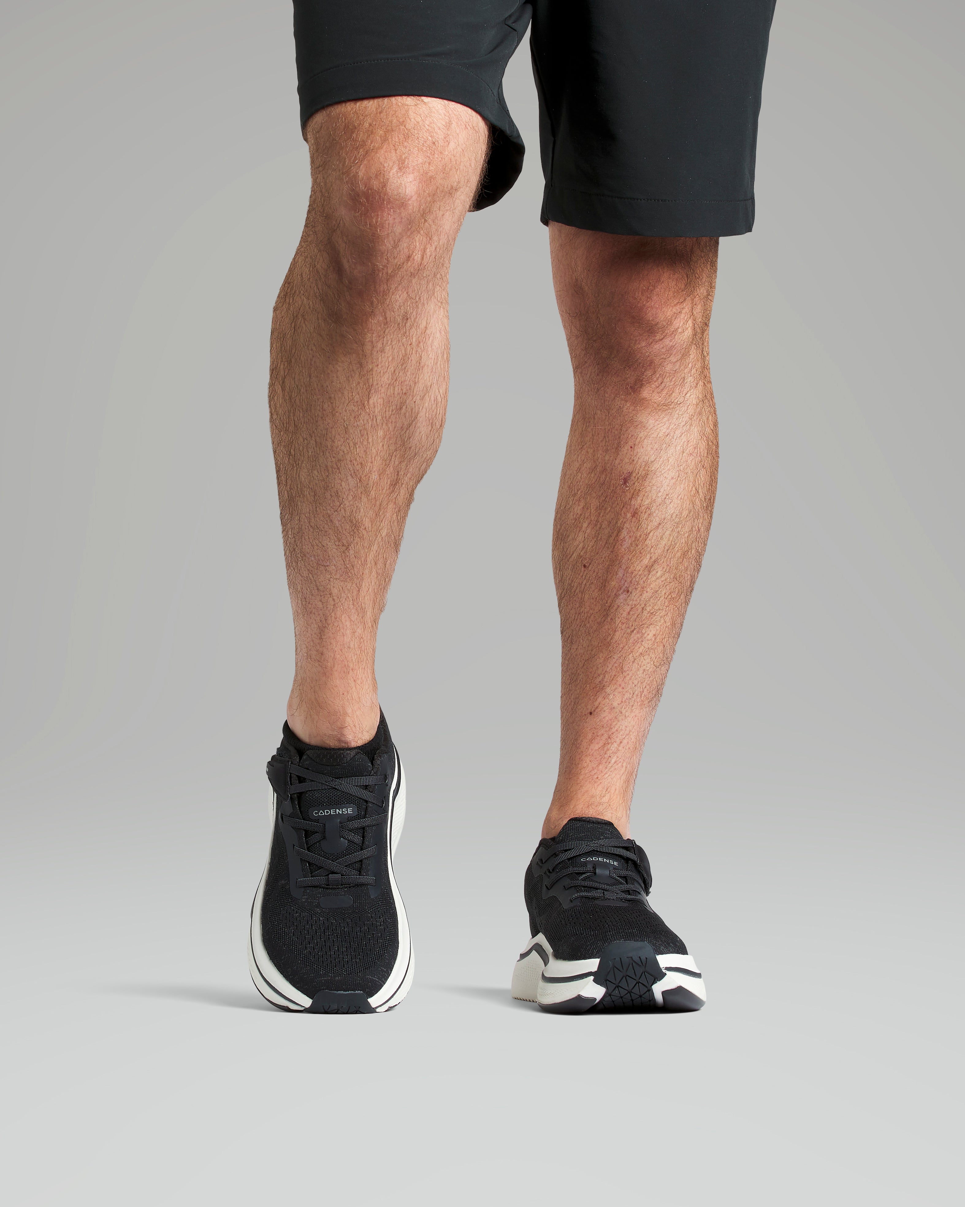 Man wearing black Cadense shoes